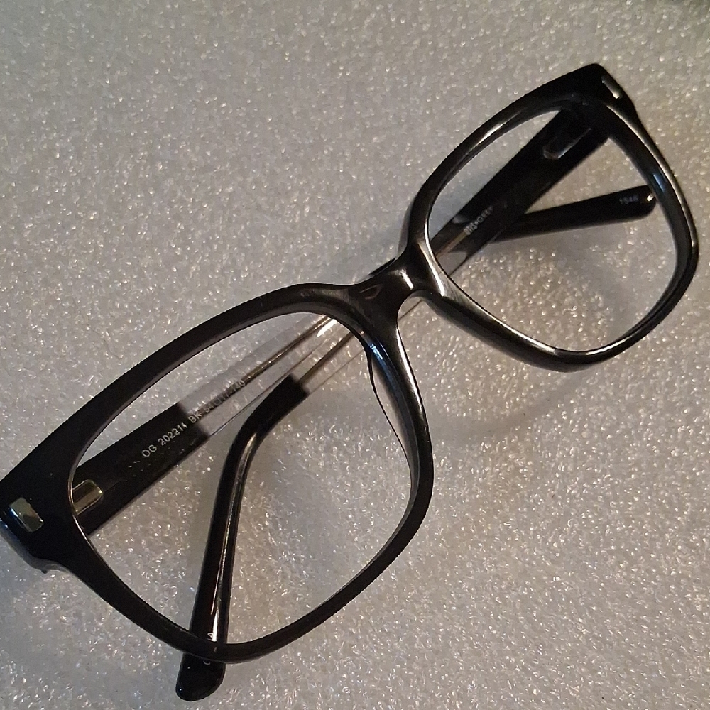 Sleek Black and Clear Eyeglasses